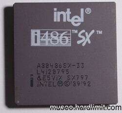 486 SX CPU at 33MHz [1992]