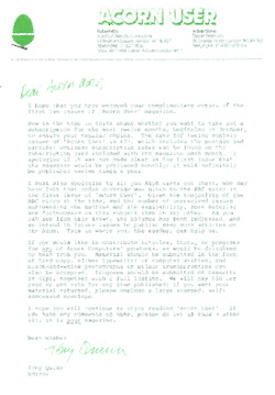 acorn-user Letter Tony Quinn