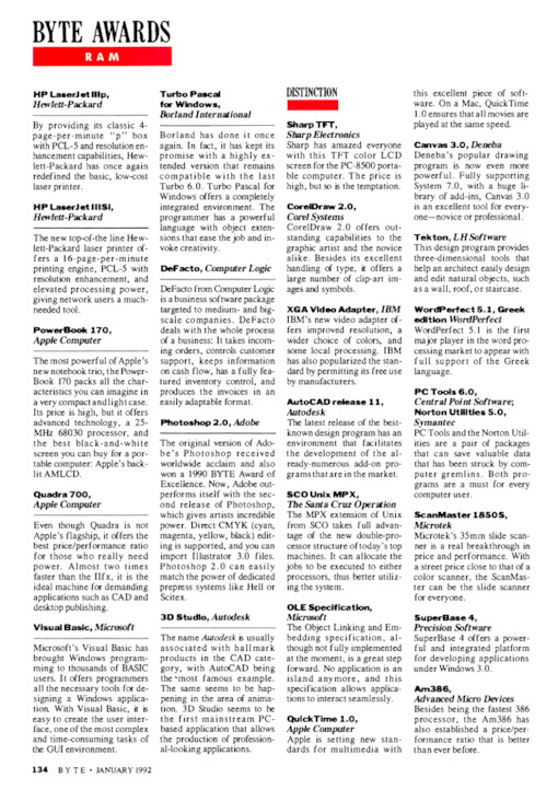 Byte Magazine Developing Applications Across Platforms January 1992