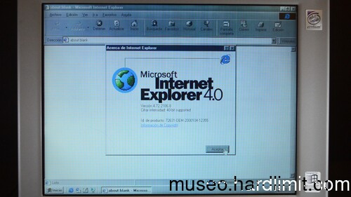 Internet Explorer 4 in a Satellite 230CX