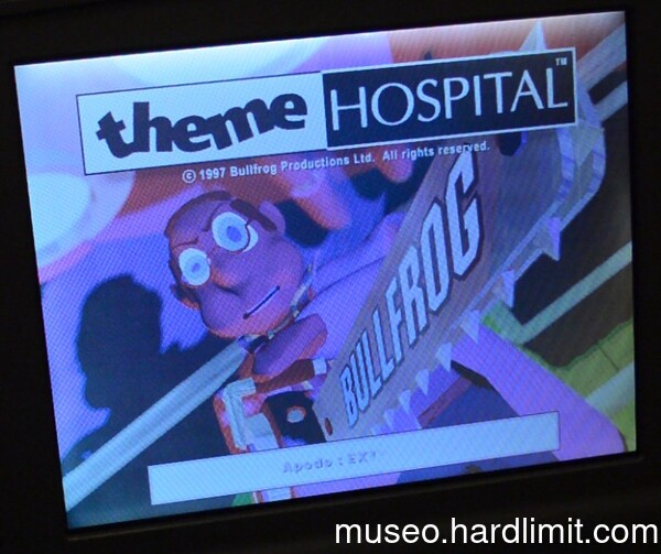 Theme Hospital's splash screen in a Contura 420C