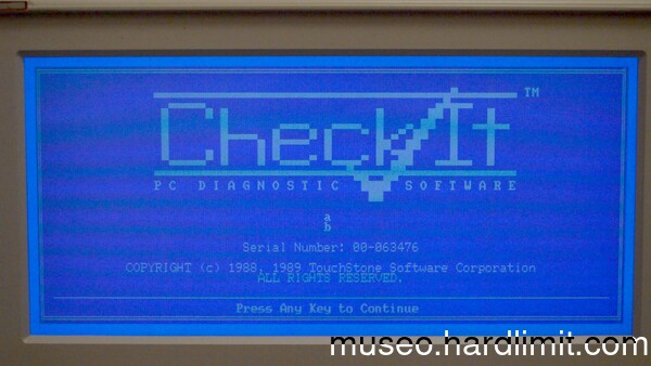 Check-It 2.1 on a Epson PC Portable